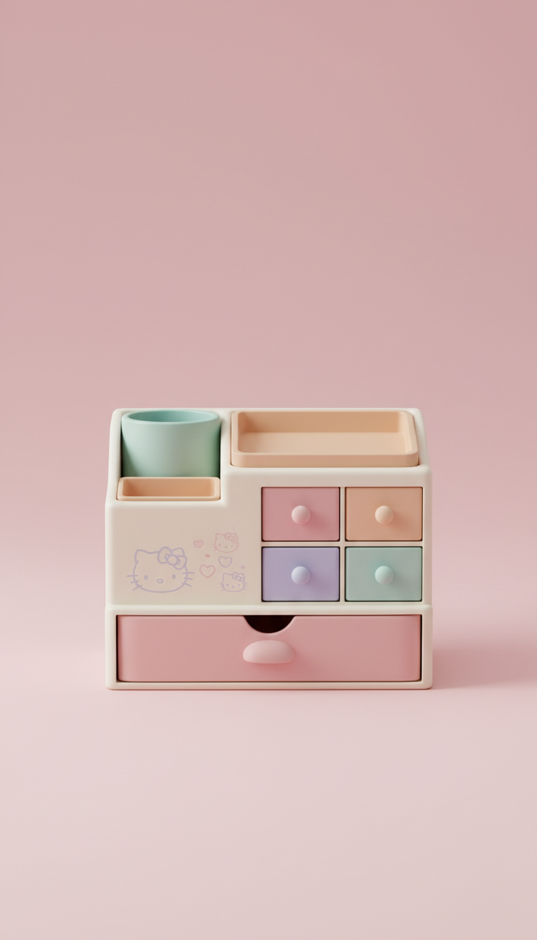 Hello Kitty Pastel Desk Organizer